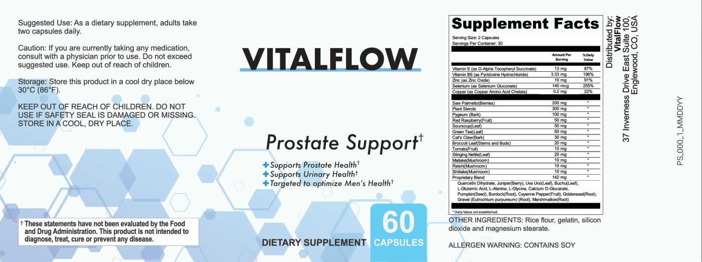 VitalFlow Supplement Facts